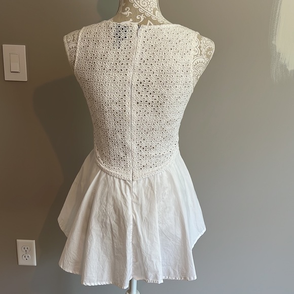 HD in Paris sold by Anthropologie white peplum lace top - Picture 4 of 7
